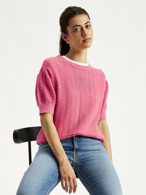 LEVI'S Round Neck Self Design Women Pullover
