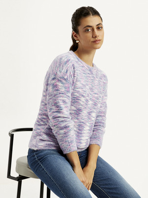 LEVI'S Round Neck Self Design Women Pullover