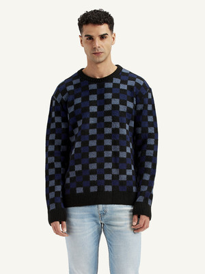 LEVI'S Round Neck Checkered Men Pullover