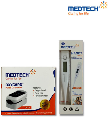 Medtech Thermometer with Oxygard OG-03 Pulse Oximeter(White)