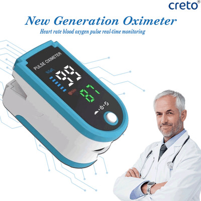 CRETO Pulse Oximeter (Sp-O2) Blood Oxygen LED Display Pulse Oximeter(Blue)