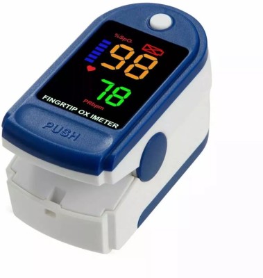 Aika Finger Tip Pulse Oximeter Meter SpO2 Heart Rate with 2 Pcs Battery Pulse Oximeter(Blue)