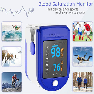 kiaan enterprises Oxygen Saturation Monitor, Heart Rate and SpO2 Level Oxygen Meter CE ROHS Pulse Oximeter(Blue)