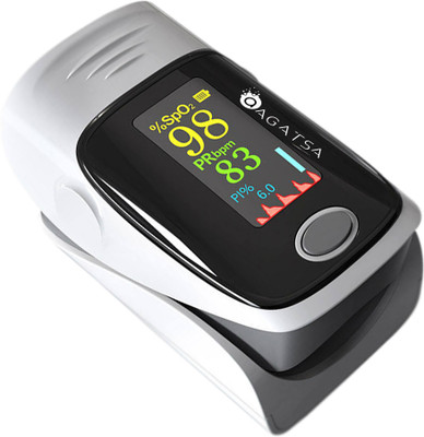 Agatsa Fingertip Heart Rate, SPO2 & Oxygen Saturation with LED Display Pulse Oximeter(Blue)