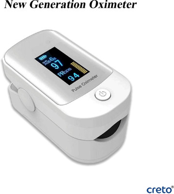 CRETO Digital Display (Pulse Oximeter (SpO2) Blood Oxygen/ Pulse Oximeter(White)