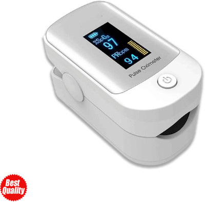 CRETO Pulse Oximeter with Oxygen Saturation Monitor, Heart Rate and SpO2 Levels/ Pulse Oximeter(White)