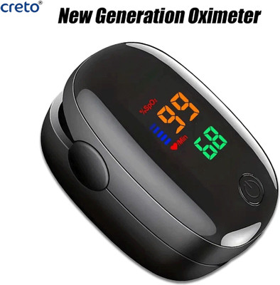 CRETO SMH-01 (SPO2) Pulse Oximeter Fingertip LED Display) Pulse Oximeter(Black)
