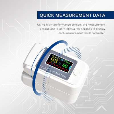 kiaan enterprises Portable Digital Fingertip Oximeter Oxygen Saturation Heart Rate Monitor Pulse Oximeter(White)