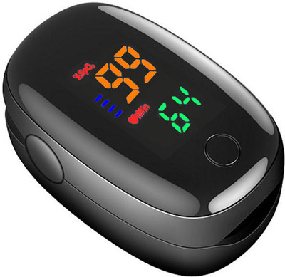 kiaan enterprises Oval LED Fingertip Pulse Oximeter |High Accuracy|SPO2|Pulse Rate Pulse Oximeter(Black)