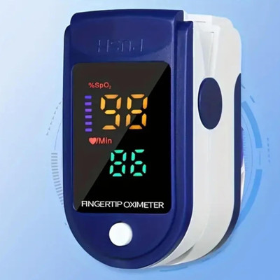 Balson Monitor with Pulse, Four Color TFT Screen Pulse Oximeter(Blue White)