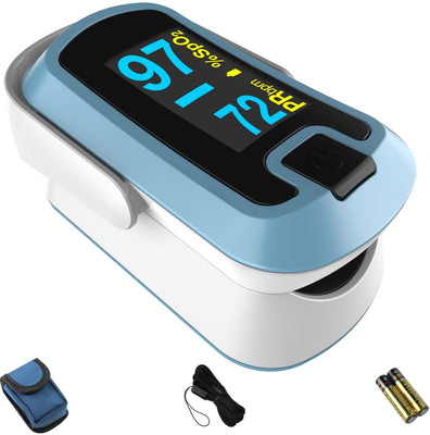 Mibest MD300CN340 OLED Pulse Oximeter Dual Color Pulse Oximeter(White, Blue)
