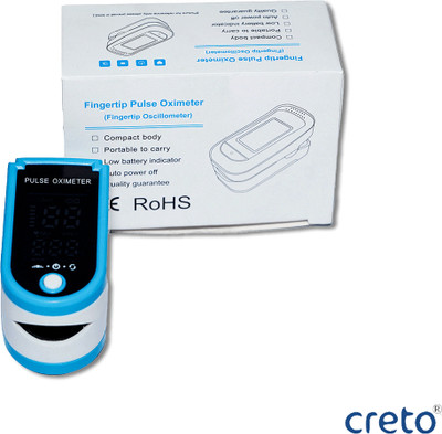 CRETO Oximeter Fingertip LED Display Pulse Oximeter(Blue)