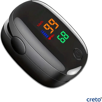 CRETO SMH-01 Pulse-Oximeter (SpO2) Blood Oxygen LED Display Pulse Oximeter(Black)