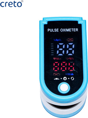 CRETO Fingertip pulse oximeter LED Display Pulse Oximeter(Blue)
