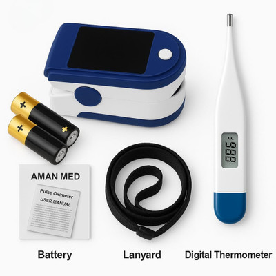 Aman Med Professional series Finger Tip Pulse Oximeter with Audio ,Pulse Oximeter Pulse Oximeter(White)