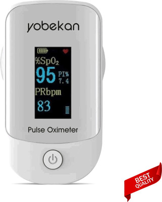CRETO Portable Digital Pulse Oximeter Measure SpO2 and Pulse Rate Instantly Pulse Oximeter(White)