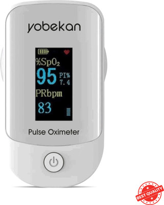 CRETO Oxygen Saturation Monitor, Heart Rate and SpO2 Level Oxygen Meter LED Display- Pulse Oximeter(White)
