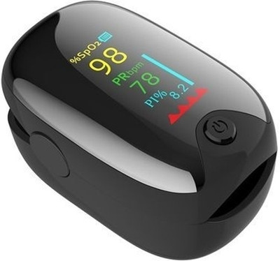 kiaan enterprises Portable Digital Fingertip Oximeter Oxygen Saturation Heart Rate Monitor Pulse Oximeter(Black)