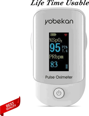 CRETO Oximeter Heart Rate and SpO2 Level Oxygen Meter LED Display Pulse Oximeter(White)