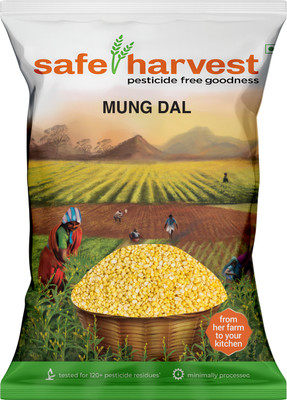 safe harvest Yellow Moong Dal (Split) (Pesticide Free)(1 kg)