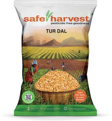 safe harvest Toor/Arhar Dal (Split) (Pesticide Free)(500 g)