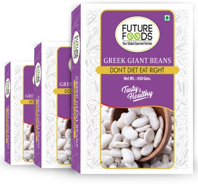 Future Foods Greek Gigante Bean (Whole) (Protein Rich | Good Source of Fiber & Vitamin A | Sweet & Mild Taste (Pack of 3)(1350 g)