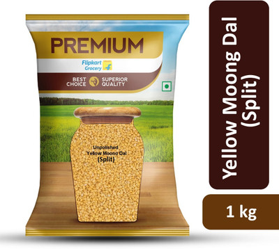 Premium Unpolished Yellow Moong Dal (Split) by Flipkart Grocery(1 kg)