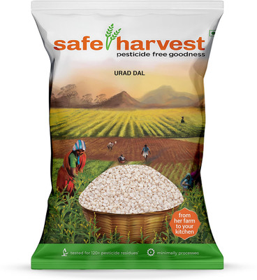 safe harvest White Urad Dal (Split) (Pesticide Free)(1 kg)