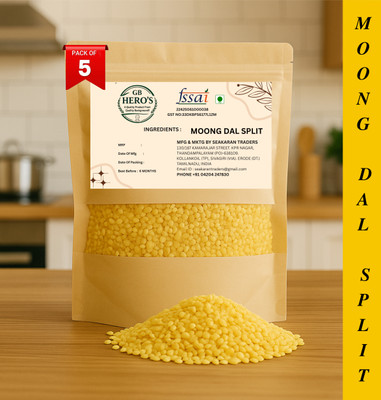 SEAKARAN TRADERS Organic Yellow Moong Dal (Split) (GB Hero's)(5 kg)
