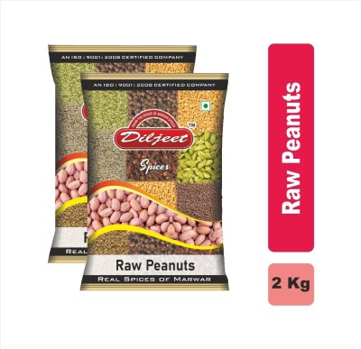 DILJEET SPICES Raw Peanut (Whole)(2 kg)