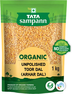 Tata Sampann Organic Yellow Toor/Arhar Dal (Split)(1 kg)