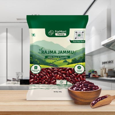 FarMart Red Rajma (Whole) (Rajma jammu)(500 g)