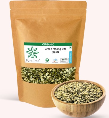 Pure Tree Organic Green Moong Dal (Split/Chilka) (Green Moong Dal split)(900 g)