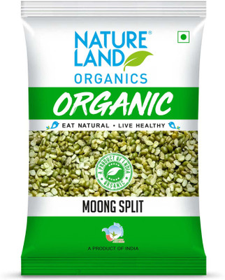 Natureland Organics Green Moong Dal (Split/Chilka)(500 g)