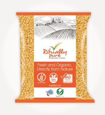 Ritually Pure Organic Yellow Moong Dal (Split) (Dhuli Moong Daal)(1 kg)