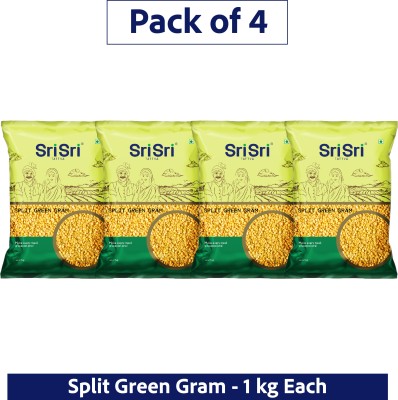 Sri Sri Tattva Yellow Moong Dal (Split) (Green Gram, 1 kg Each Pack of 4)(4 kg)