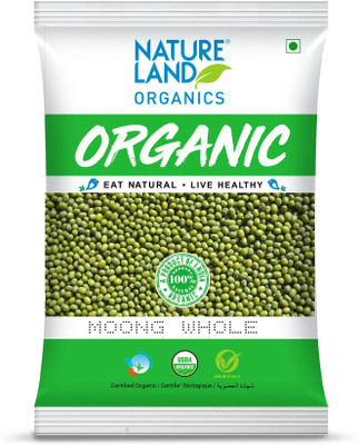 Natureland Organics Green Moong Dal (Whole)(500 g)