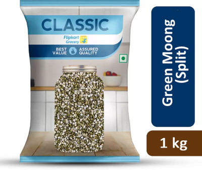 Classic Green Moong Dal (Split/Chilka) by Flipkart Grocery(1 kg)