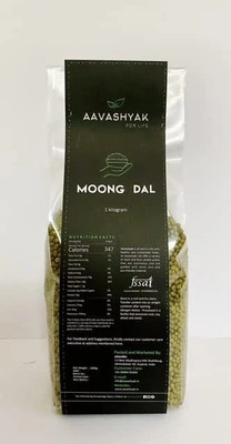Aavashyak Green Moong Dal (Whole) (Whole Moong Dal, Green Gram Whole, Sabut Moong)(500 g)