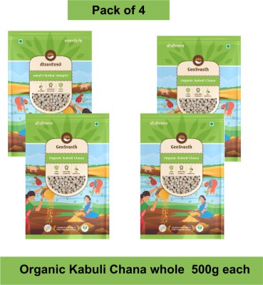 Geosvasth Organic Kabuli Chana (Whole) (Chhole Chana/white chickpeas | Chemical & Pesticides free)(2000 g)