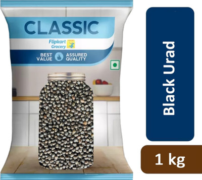 Classic Black Urad Gota (Whole) by Flipkart Grocery(1 kg)