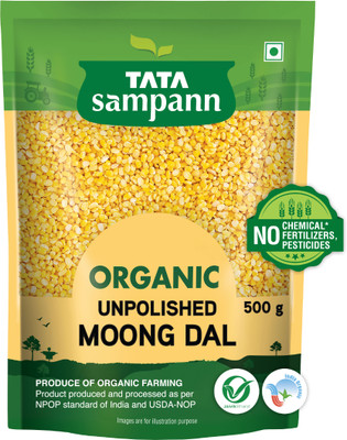 Tata Sampann Organic Yellow Moong Dal (Split)(500 g)