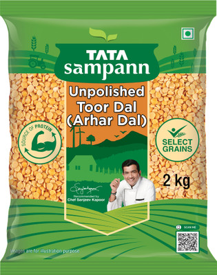 Tata Sampann Unpolished Yellow Toor/Arhar Dal (Split)(2 kg)