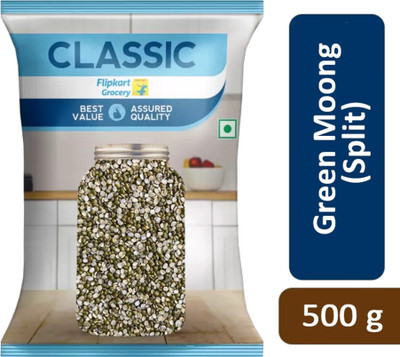 Classic Green Moong Dal (Split/Chilka) by Flipkart Grocery(500 g)