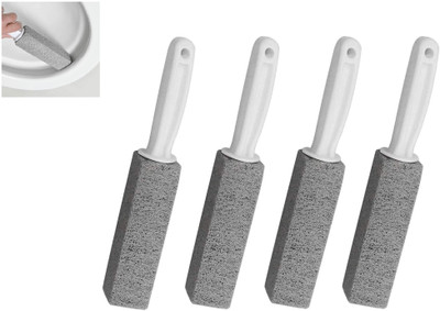 GOPINATH AUTOLINK 4pcs Pumice Cleaning Stone Toilet Bowl Cleaner with Handle Toilet Wand