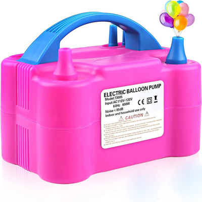 Jeevan jyoti agency Electric Balloon Air Blower Pump Portable Inflator Dual Nozzle Machine J13 Balloon Pump(Pink)