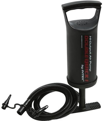 LAXMIENTERO Air Hammer Hand Pump 12 Inch – 0.85L/Stroke with 3 Nozzles, Multi Use Motorcycle Pump(Black)