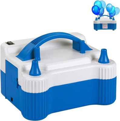 Jeevan jyoti agency Two Nozzles High Power Electric Balloon Air Pump Balloon, Inflatable Furniture Pump(Blue, White)
