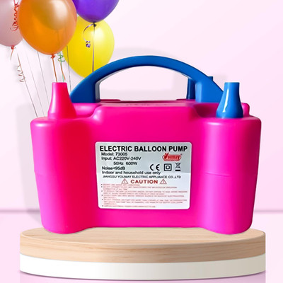 Mid Light Two Nozzles High Power Electric Balloon Inflator Air Pump for Party's Balloon Pump(Multicolor)
