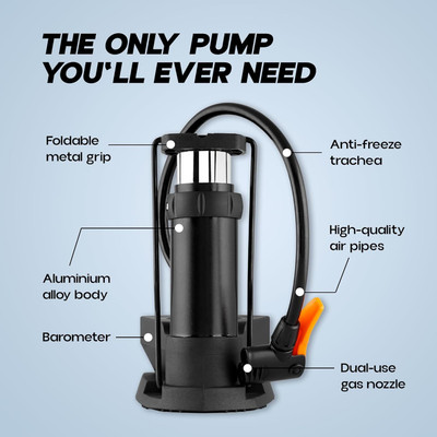 kk impex 130 psi Tyre Air Pump for Car & Bike(Double Foot)